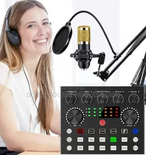 Live Broadcasting Sound Card V8K Sound Card and BM800 Mic for Music