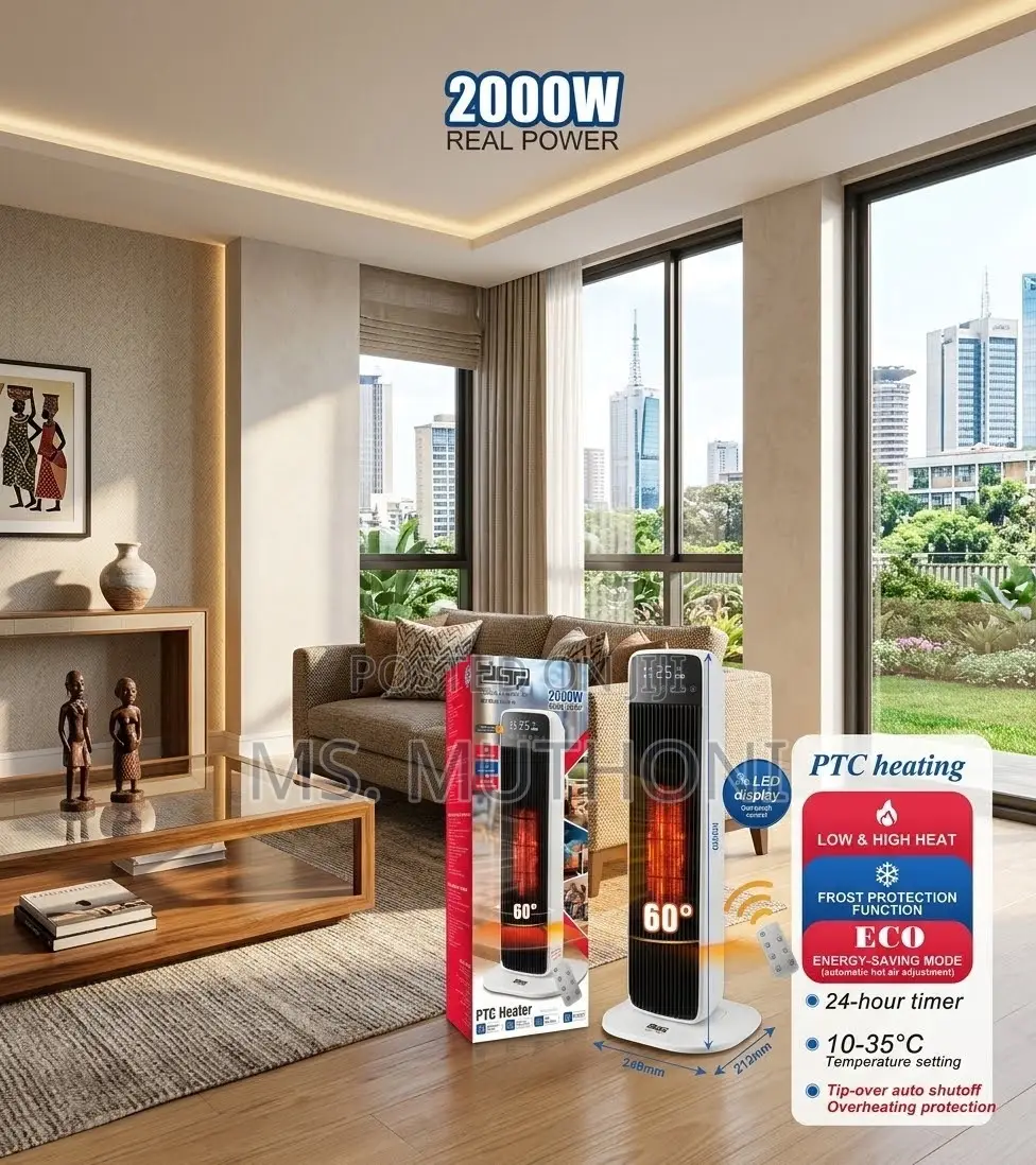 DSP Ceramic Tower PTC Heater –( 2000W ) With Oscillation