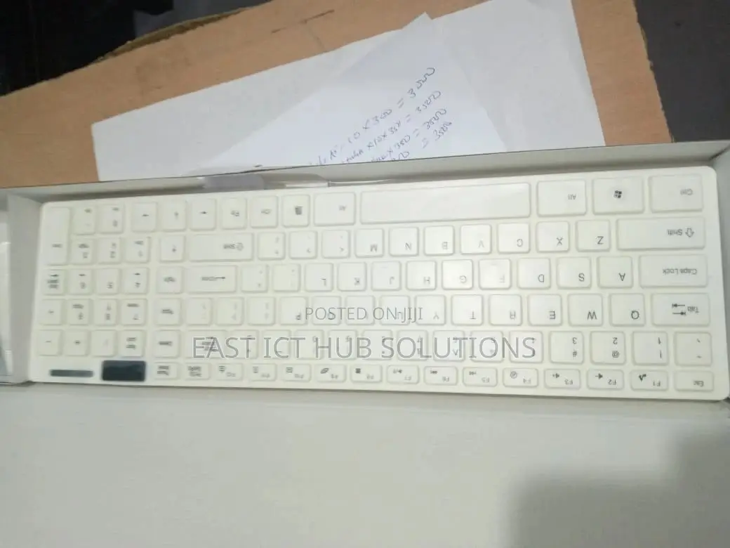Premium White Wireless Keyboard + Mouse Combo