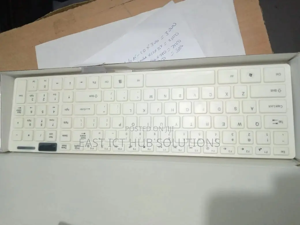 Premium White Wireless Keyboard + Mouse Combo