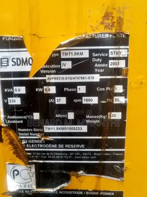 SDMO Ex Uk Generator
