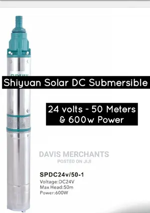 Shiyuan Solar Submersible Water Pump 24V 50 Meter 600 Watts