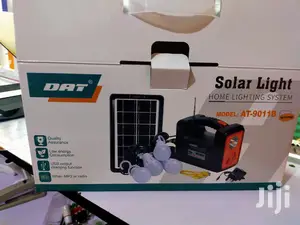 Dat at-9011 Solar Lighting Kit: FM Radio, 4 Led Bulbs, Torch