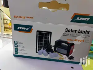 Dat at-9011 Solar Lighting Kit: FM Radio, 4 Led Bulbs, Torch