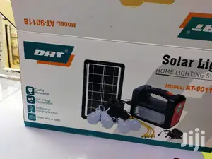 Dat at-9011 Solar Lighting Kit: FM Radio, 4 Led Bulbs, Torch