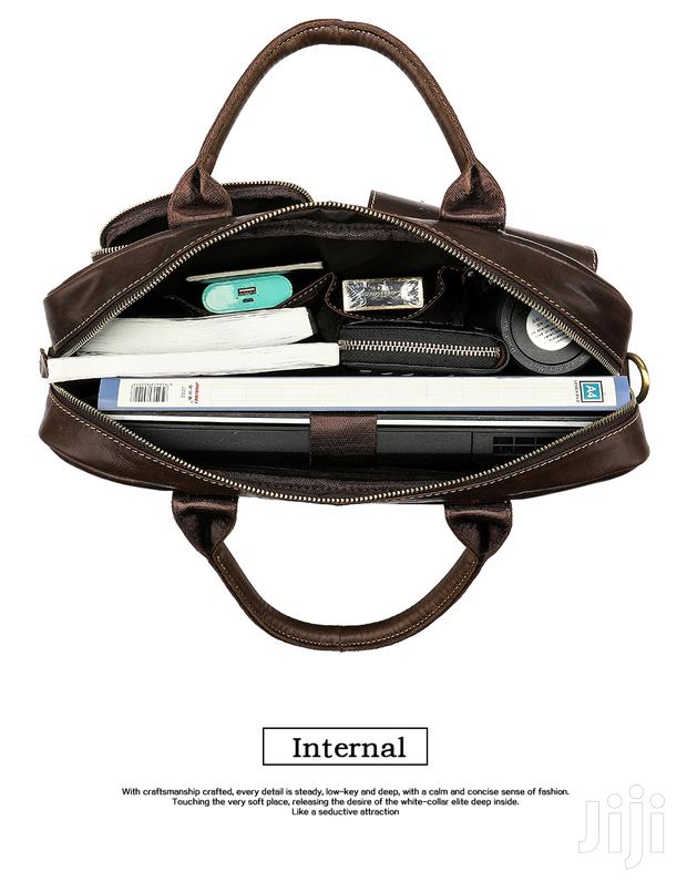 Genuine Leather Laptop Office Bag - thumbnail 4