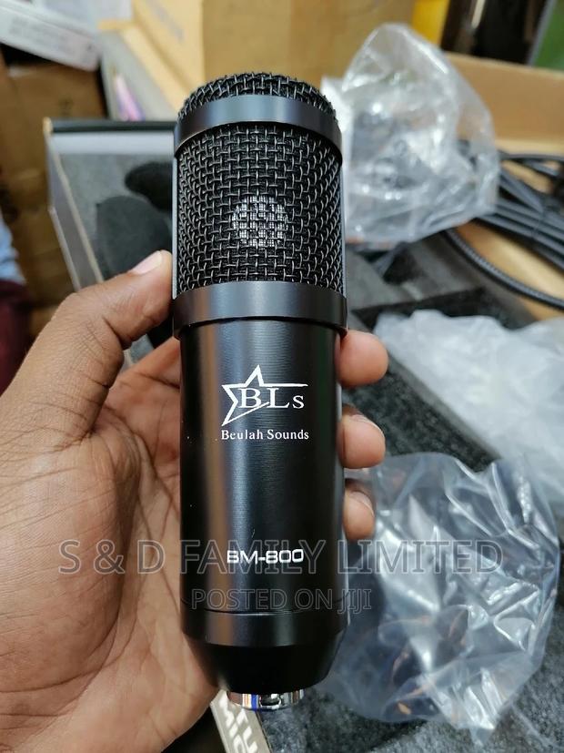BM-800 Condenser Microphone ,Shock Mount,Mic Stand & Sponge - thumbnail 4