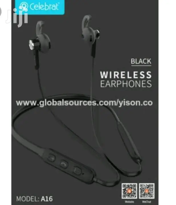 Celebrat A16 Stereo Wireless Neckhanging Earphones.
