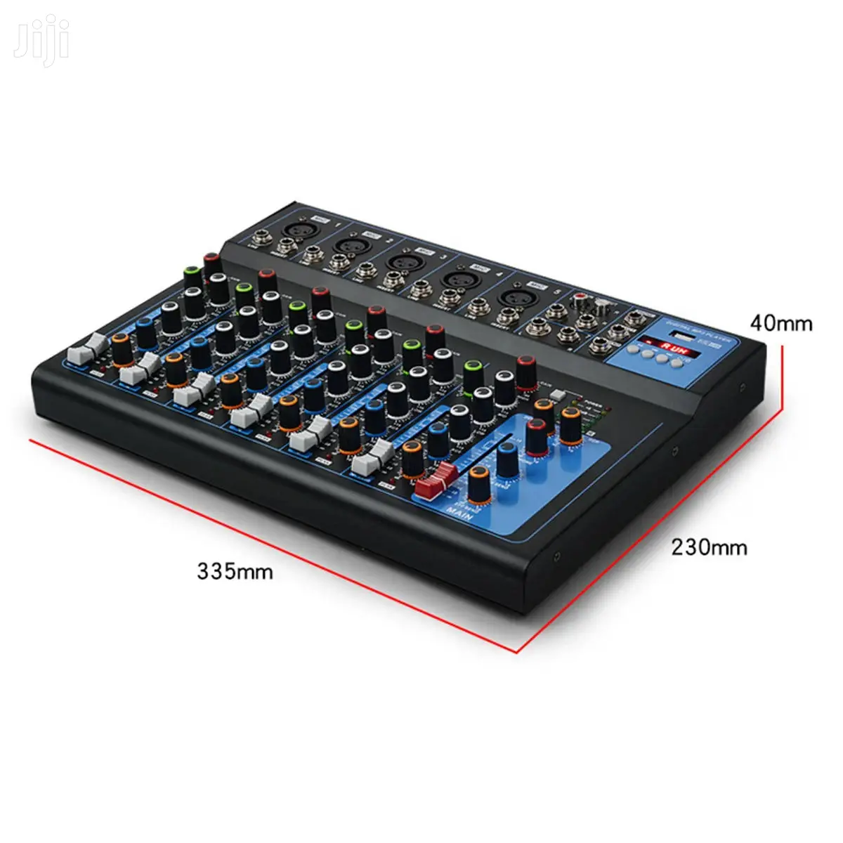 7 Channel Audio Plain Audio Mixer With Bluetooth LED Digital Display