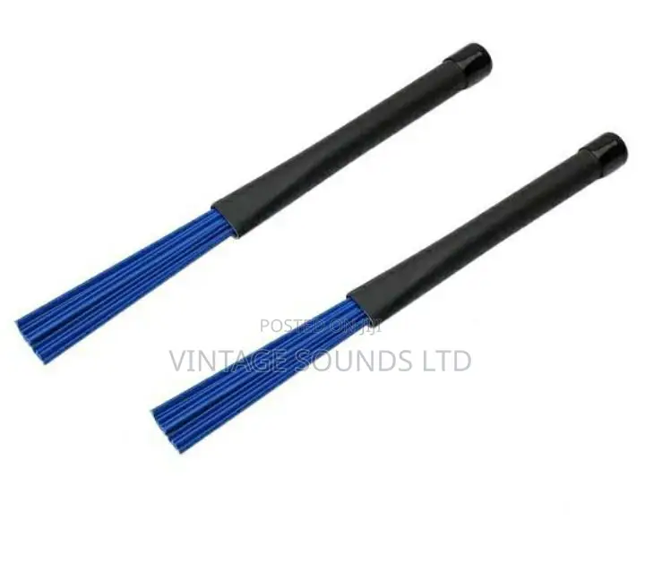 Pair Jaz Drum Brushes Stick Rode Plastic Drum Stick
