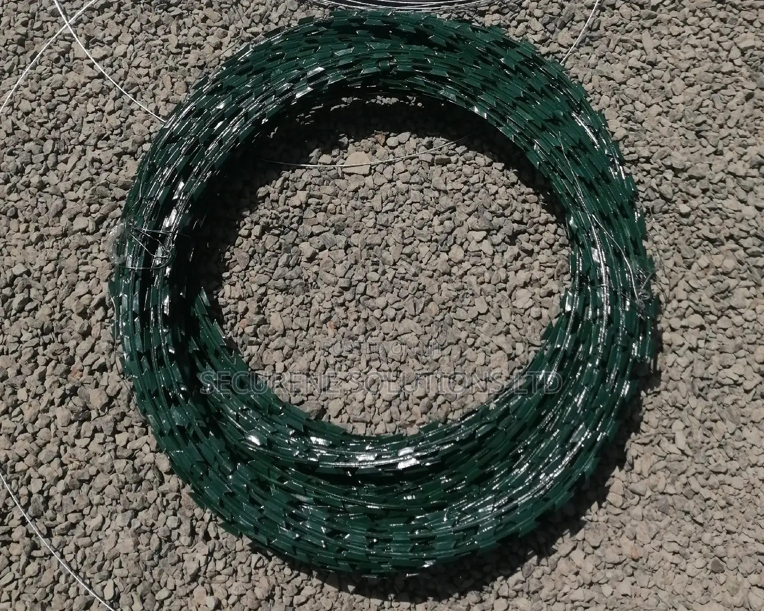 Double Galvanised Green Razor Wire