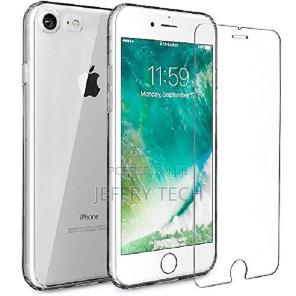 Apple iPhone 7 Compatible Gel Cover Glass Protector Combo - Clear - thumbnail 3
