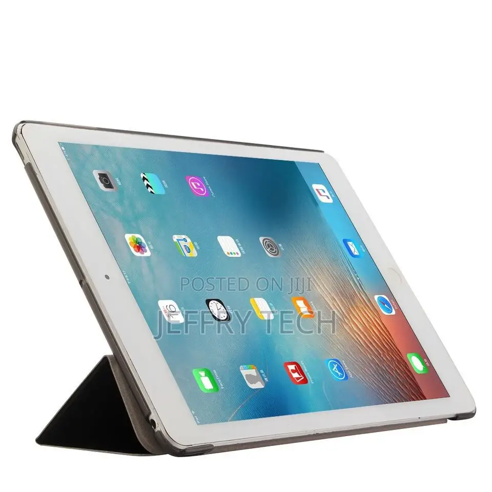 9.7" Flip Smart Colour Case for Apple iPad (2017) Air 2 - Black