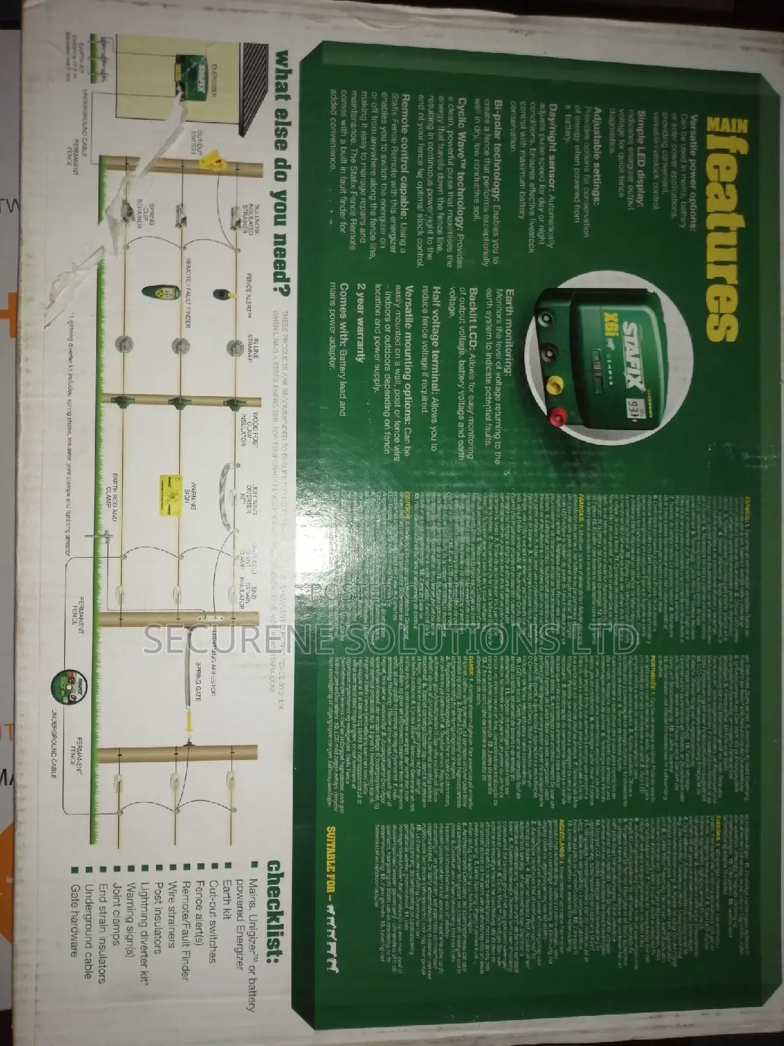 60km 40ha Capacity Fence Energizer Starfix X6i