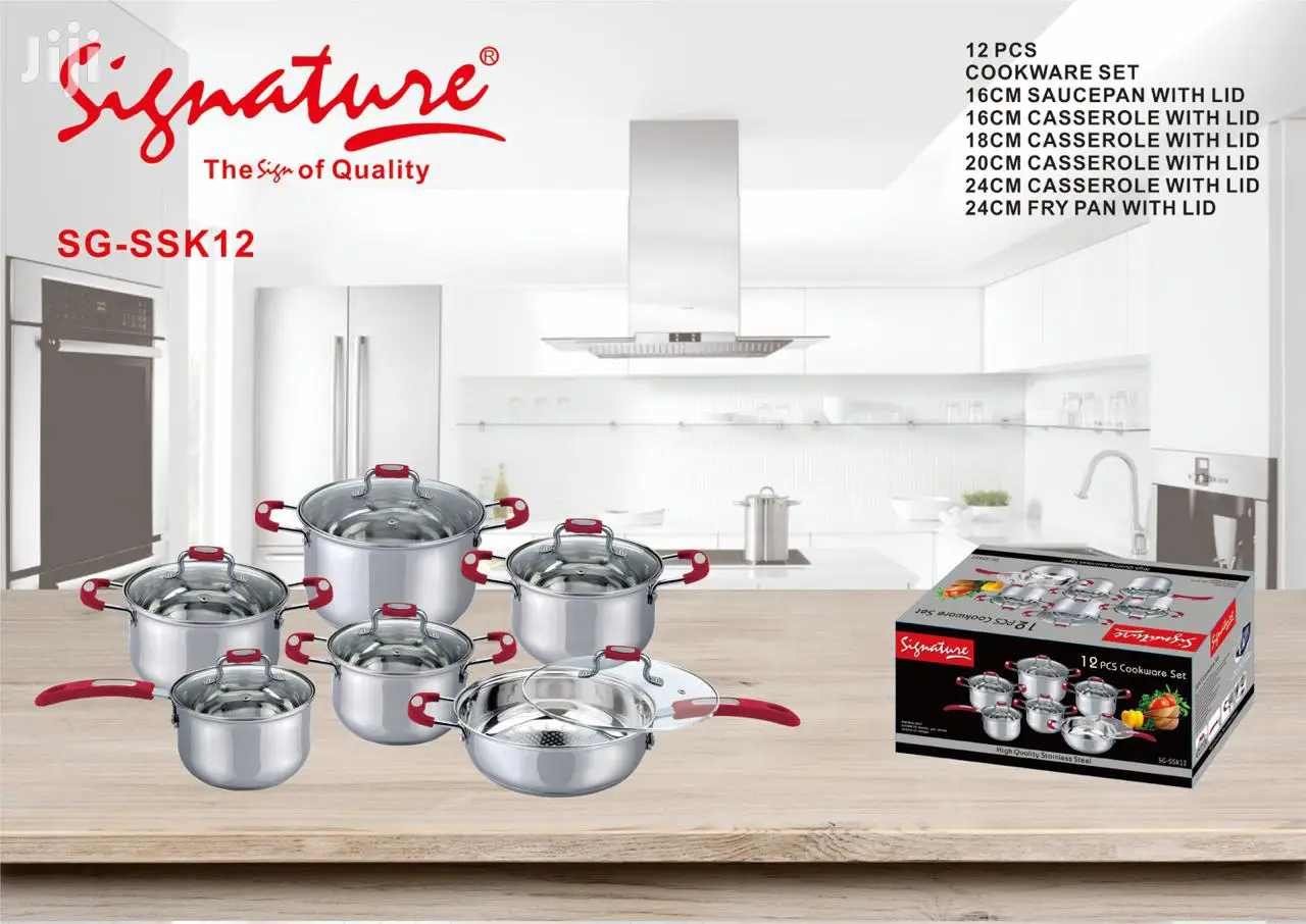 12pcs Heavy Duty Stainless Steel Cookware Sets