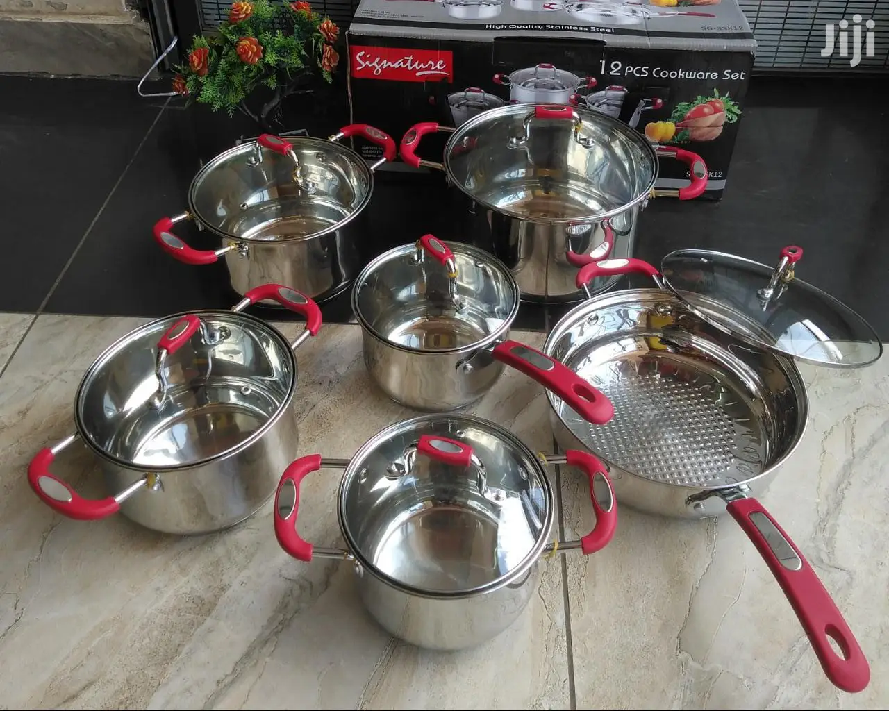 12pcs Heavy Duty Stainless Steel Cookware Sets