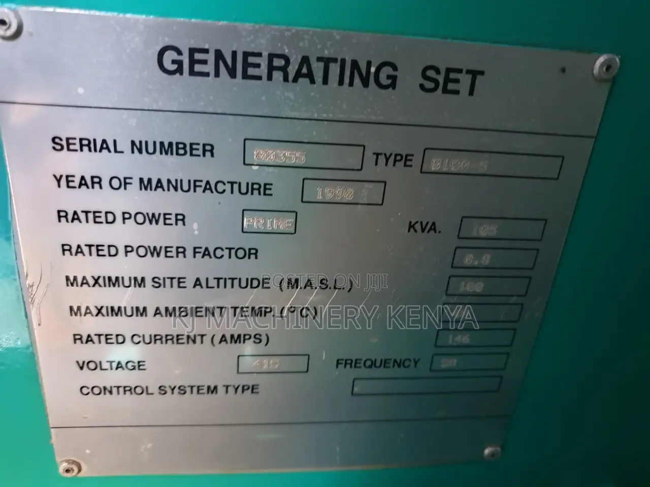 100kva Used Diesel Power Generetor