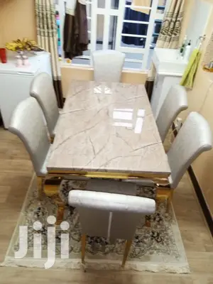 Marble Dining Table and Accompanying Chairs. Free Delivery
