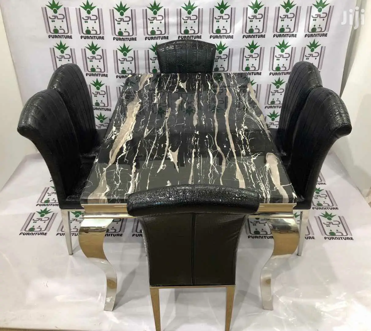 Marble Dining Table and Accompanying Chairs. Free Delivery