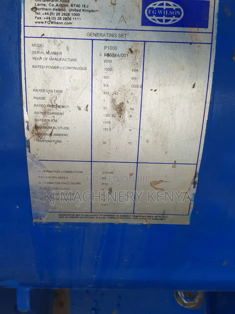 1000KVA Perkins Power Generator For Sale
