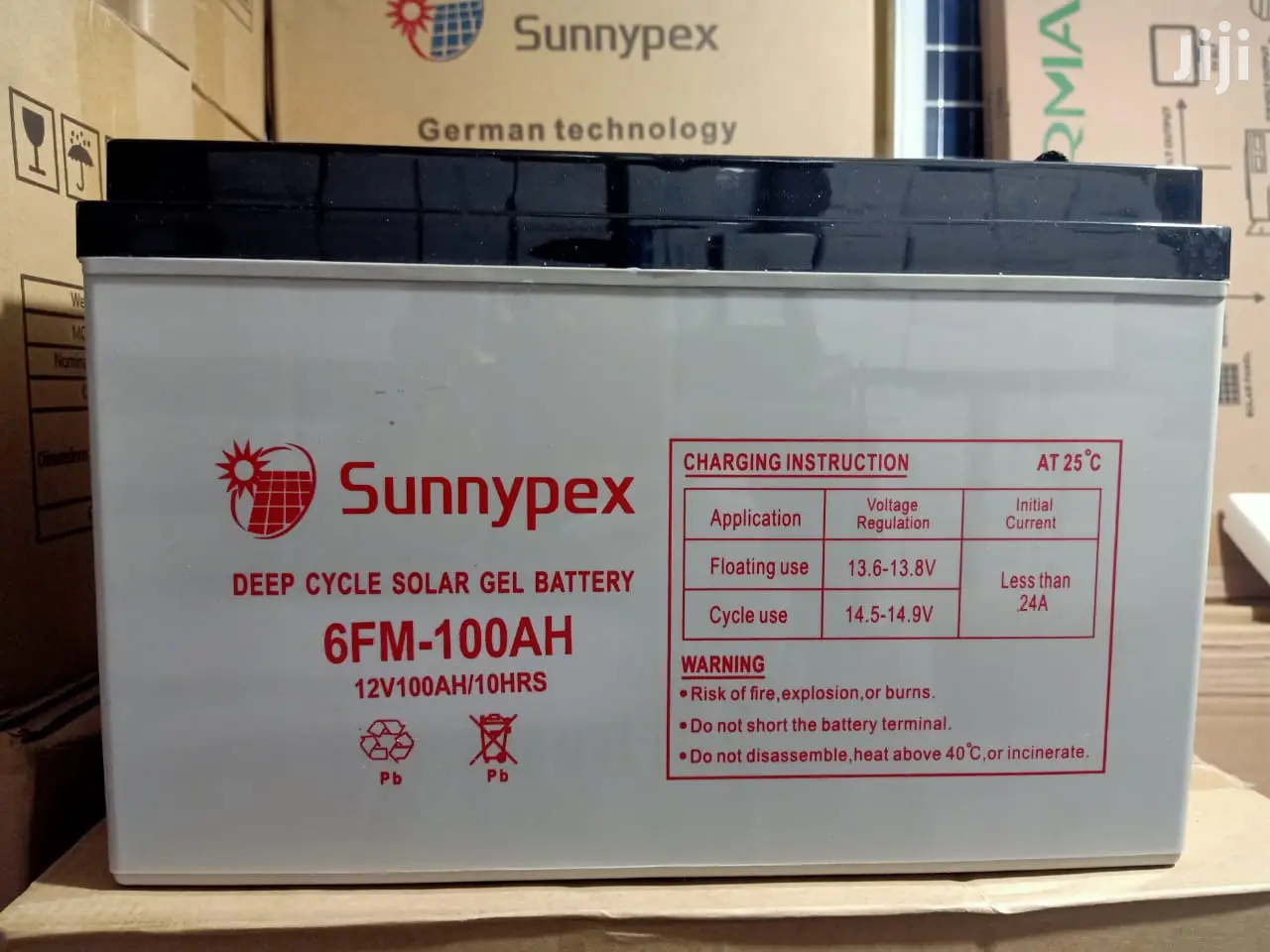 Sunnypex Deep Cycle Solar 100ah Gel Battery