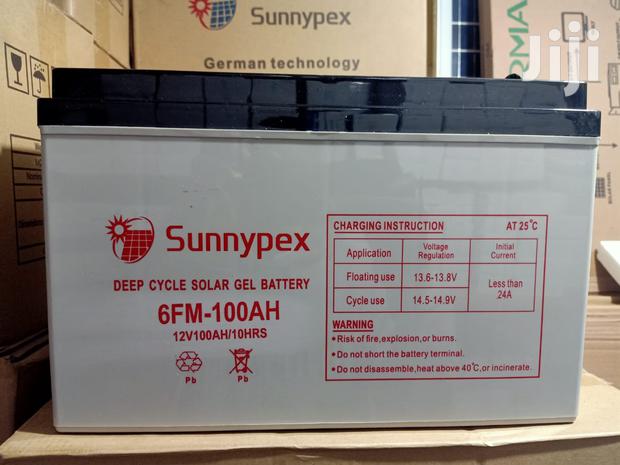 Sunnypex Deep Cycle Solar 100ah Gel Battery - main view
