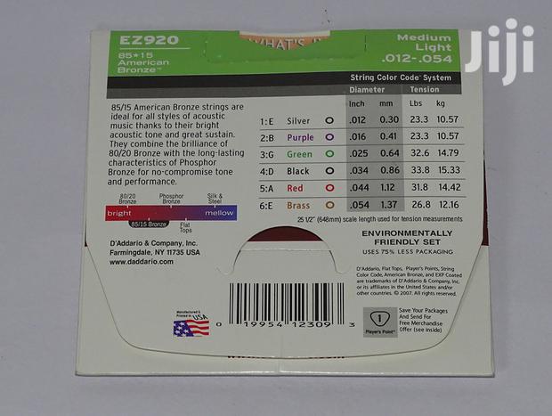 d'Addario EZ920 Medium Light Gauge Acoustic Guitar Strings - thumbnail 3