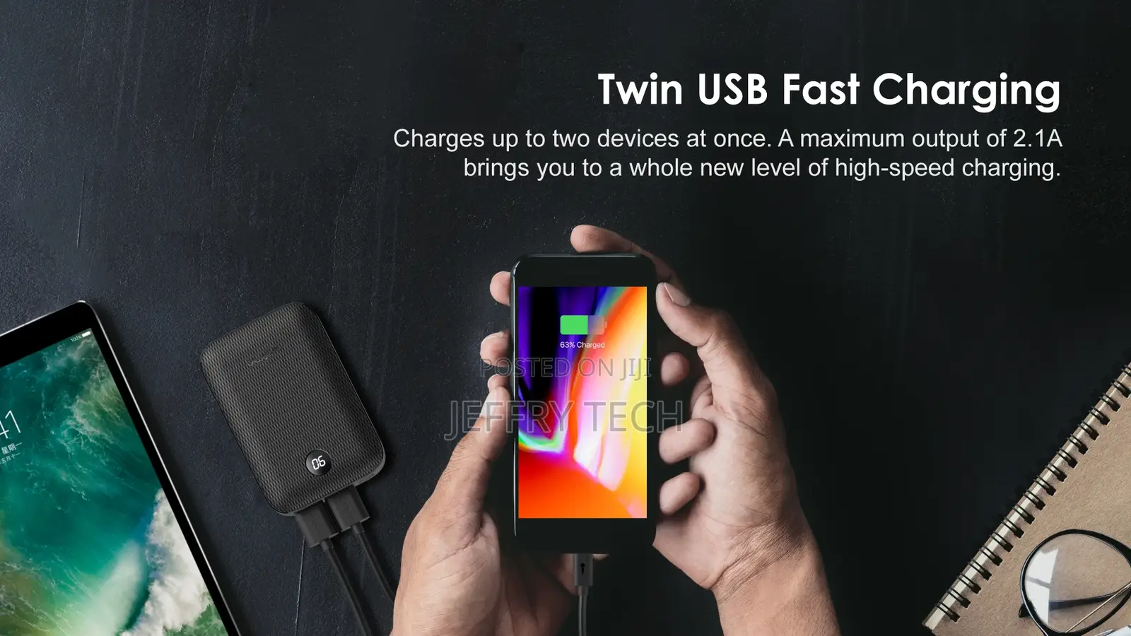 Oraimo 15000mah Super Slim Power Bank - White