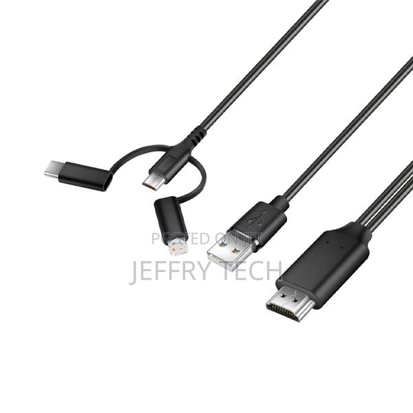 Apple Android Type To HDMI 3 In 1 Mobile Phone With The Same Line Ios - thumbnail 2