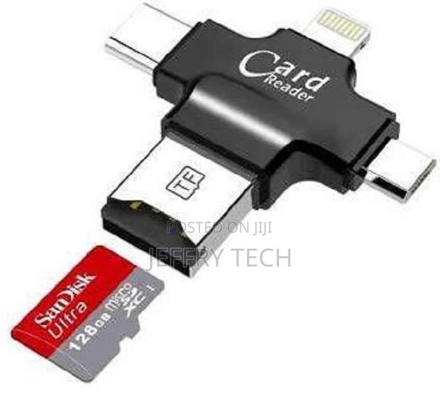 iPhone Multiple USB Card Reader, 4 In 1 Micro SD Card Reader With Type - main view