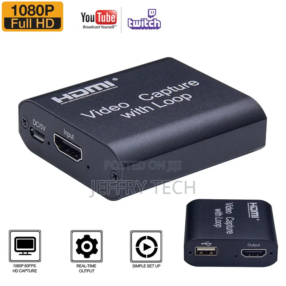 HDMI Capture Card USB To HDMI Output HD Live USB External